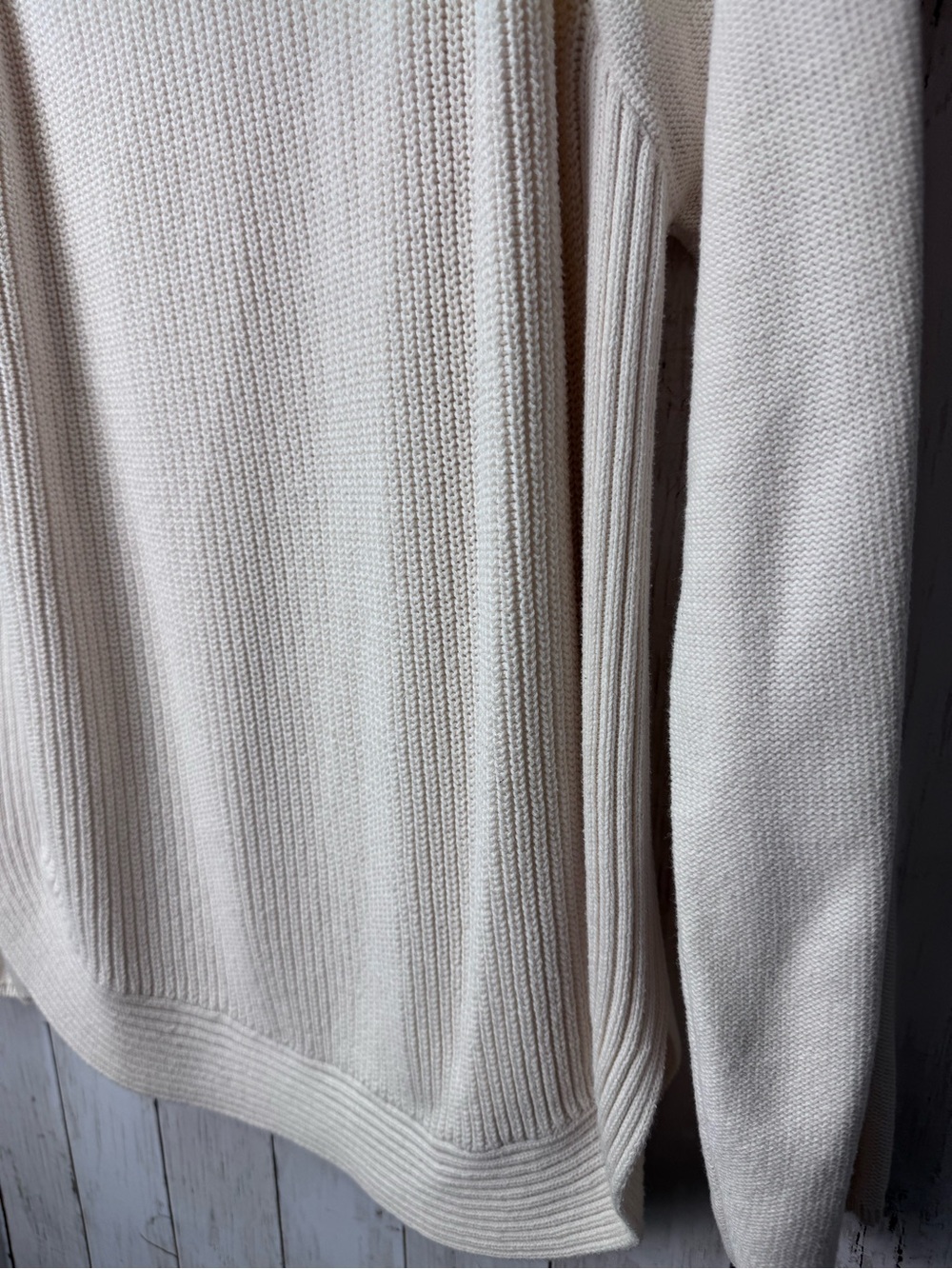 Loft Women's Cream Cowl Neck Sweater size XL - Picture 2 of 8